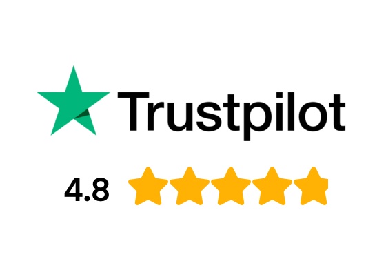 Trustpilot - 4.8 out of 5